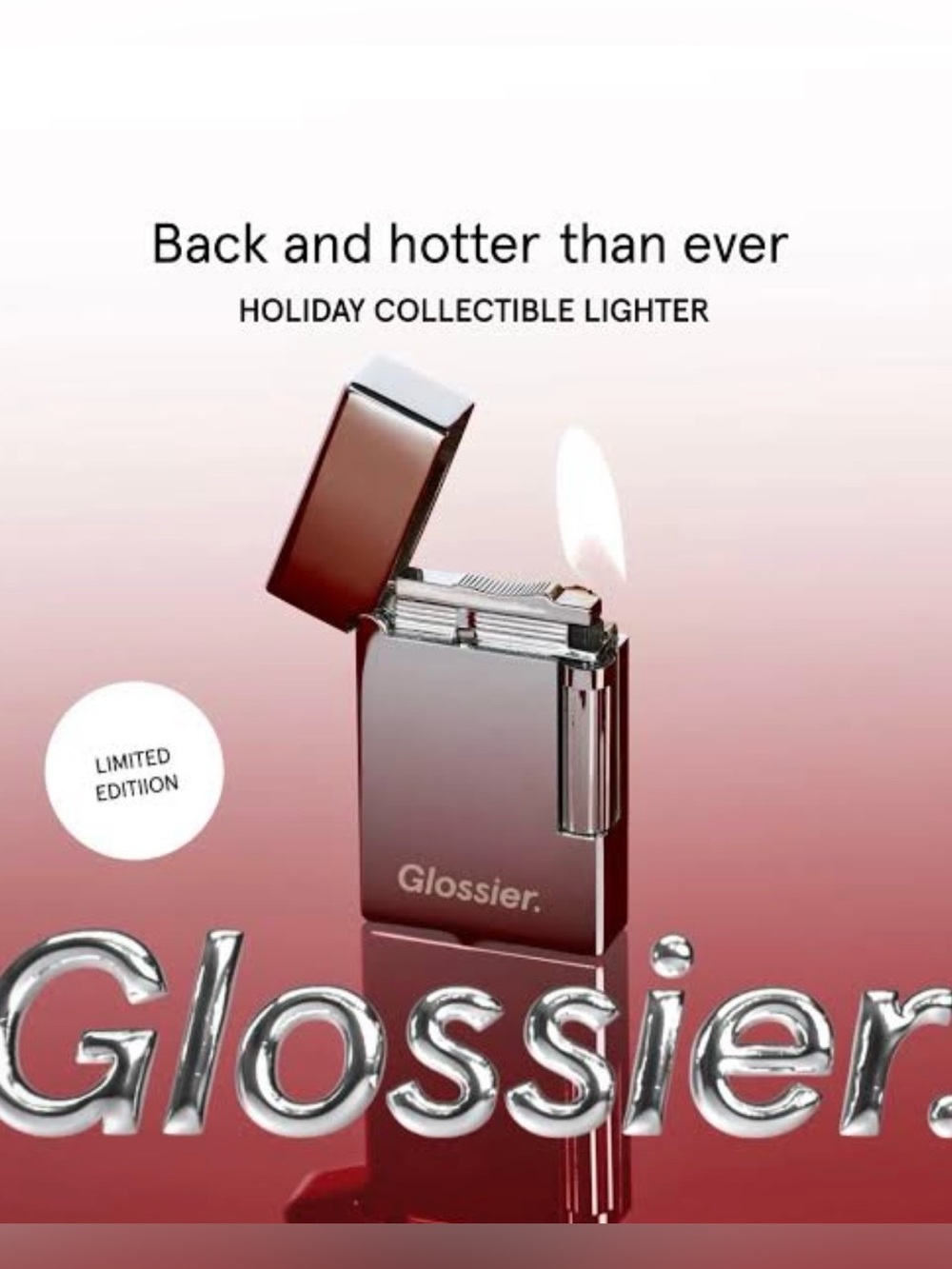 NIB Glossier Holiday Limited Edition Lighter